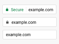 Evolution of secure address bar in Chrome.