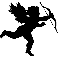Cupid with arrow.
