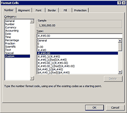 Format cell dialogue box.