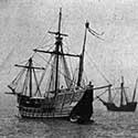 Columbus' ships.