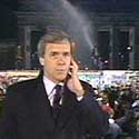Tom Brokaw reporting live as the Berlin Wall fell.