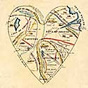 Nineteenth century imaginary map of a woman's heart.