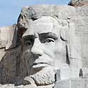 Abraham Lincoln on Mount Rushmore.