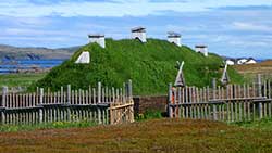 Recreation of Norse House in Newfoundland.