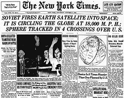 Front page of October 4, 1957 New York Times.