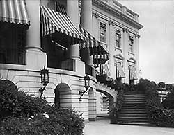 Awnings on the White House.